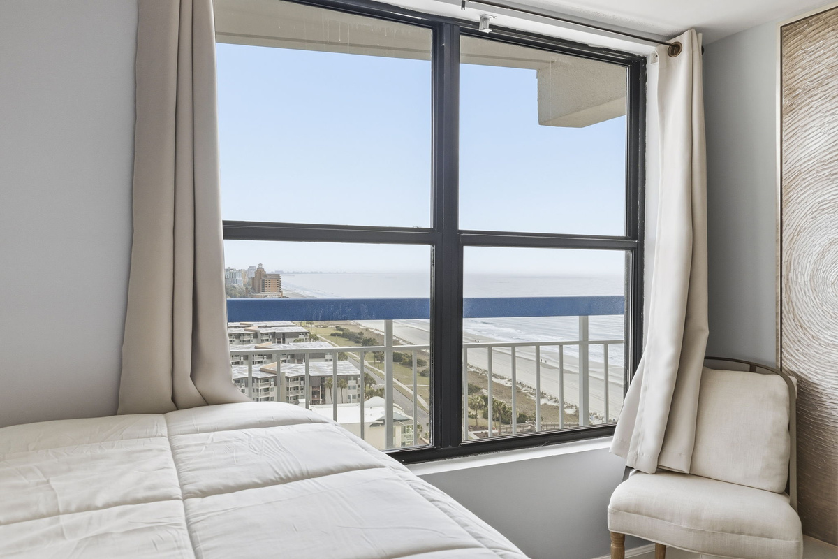 Ocean view from the second bedroom window