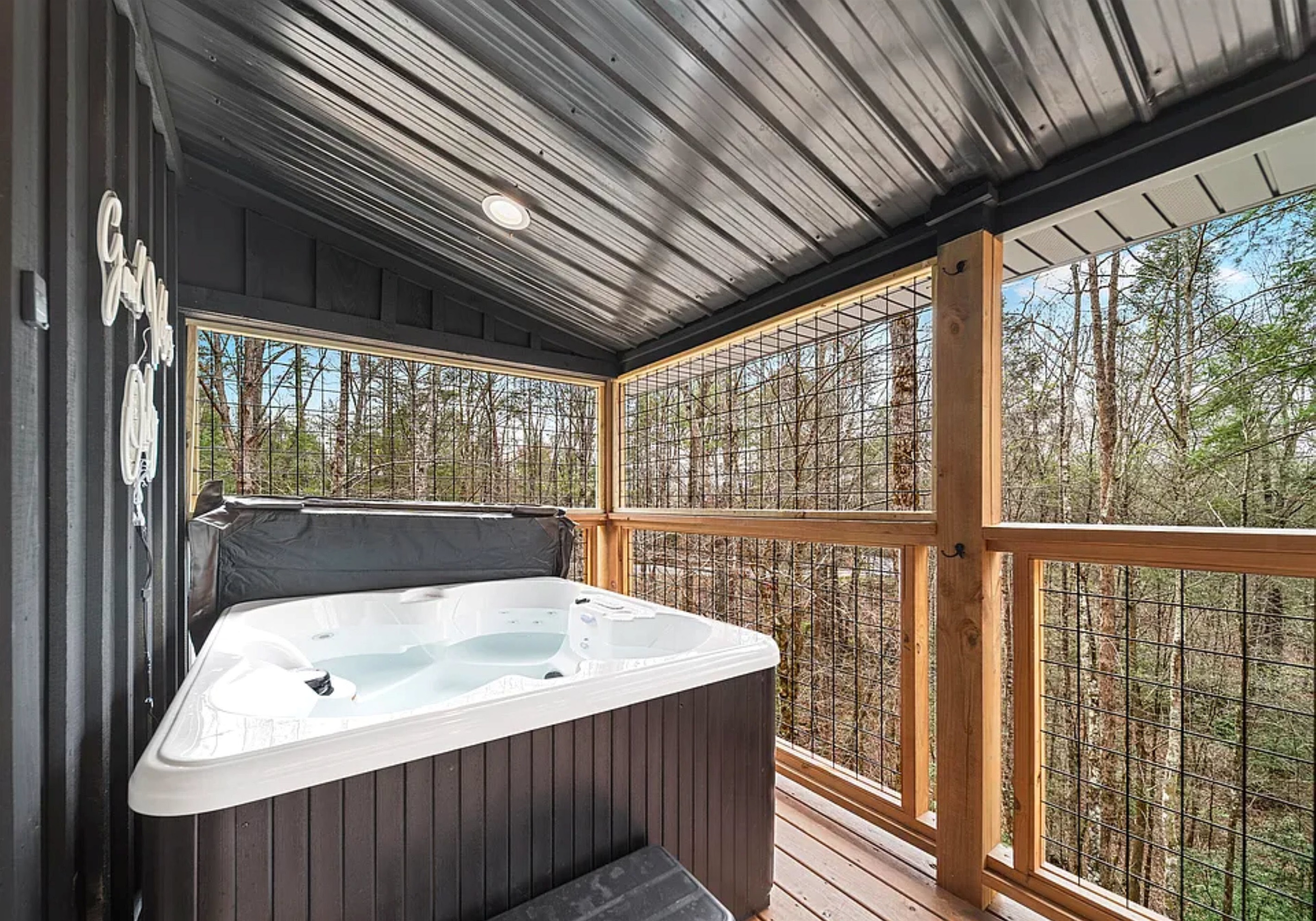 Relax in the hot tub