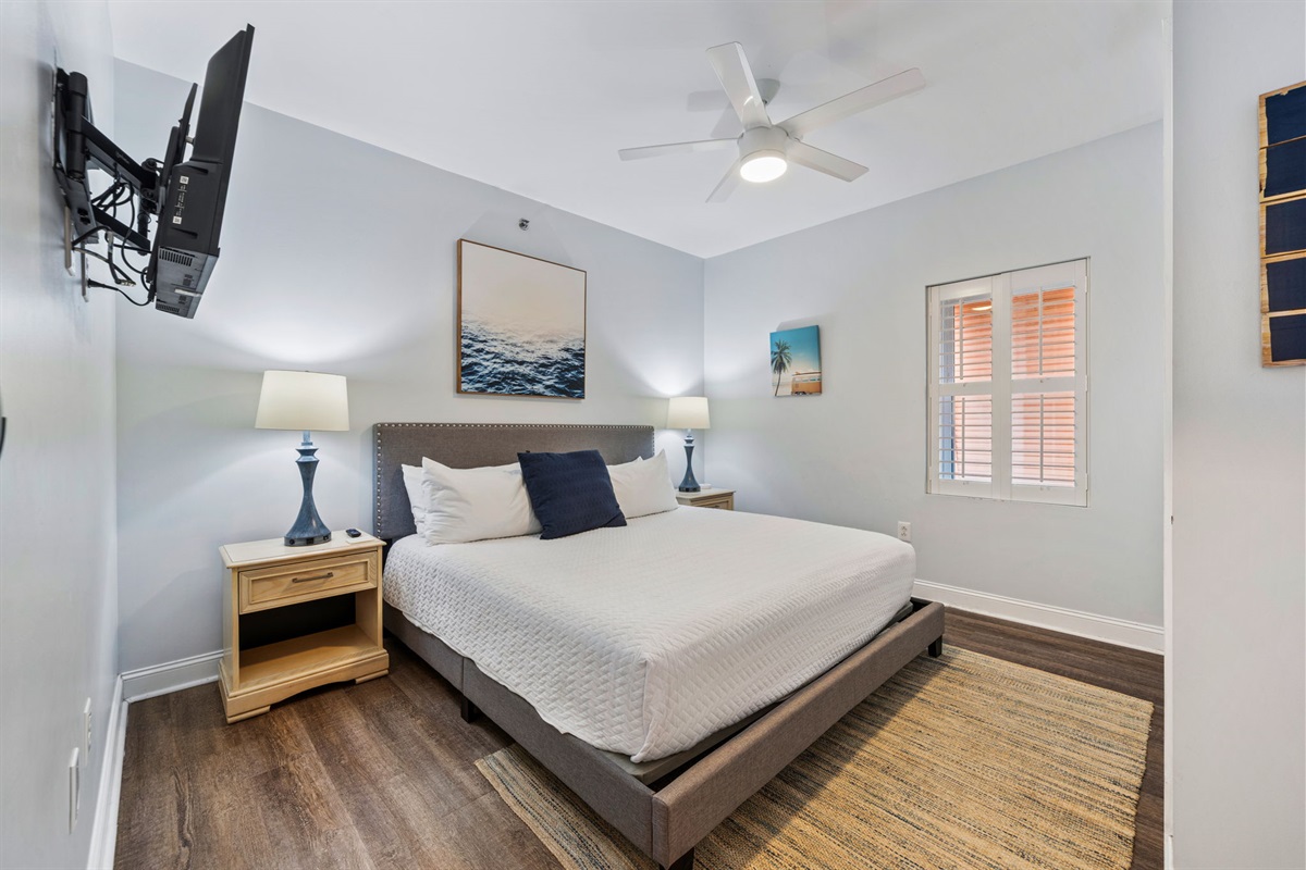 King Bedroom 2 | Starfish | Oceanview 101 | 1116 Ocean Blvd, Isle of Palms, SC | IOP Escapes