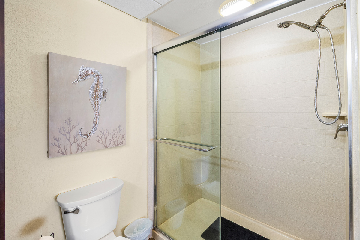 Walk-in shower in the ensuite Master Bath.  This bath is also accessible from the living area.