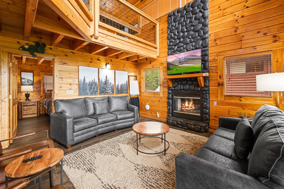 Fireplace evenings in the living room