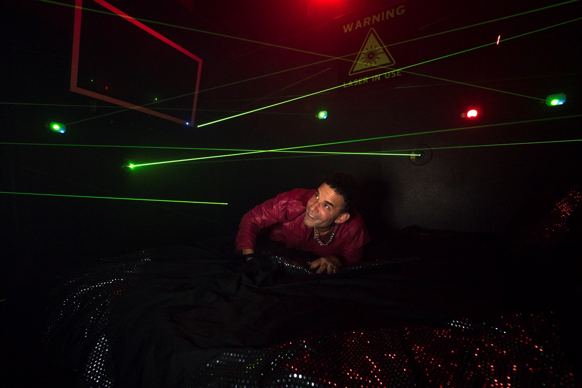Interactive laser maze at Orlando group entertainment estate