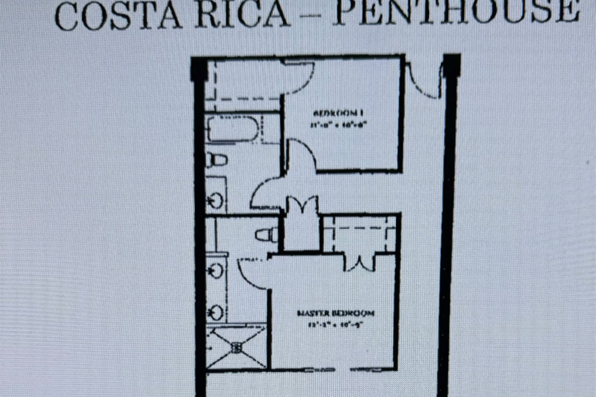 PH Penthouse Floor plan, with plenty of room for friends and family!