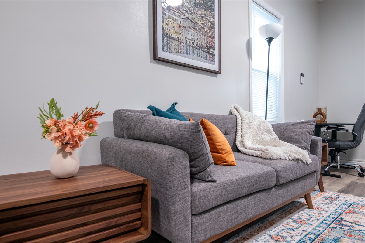 Modern comfort with a vibrant touch. Settle in and enjoy your home away from home!