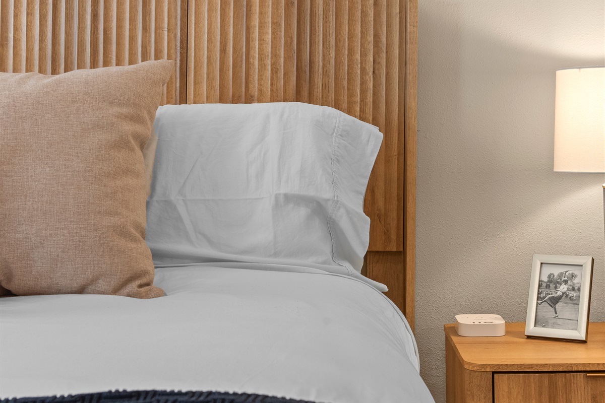 Comfortable & cozy beds throughout.