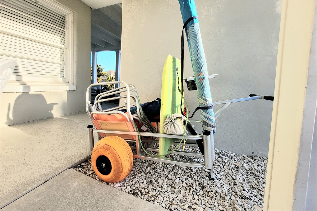 Beach Gear w/ cart for use during your stay