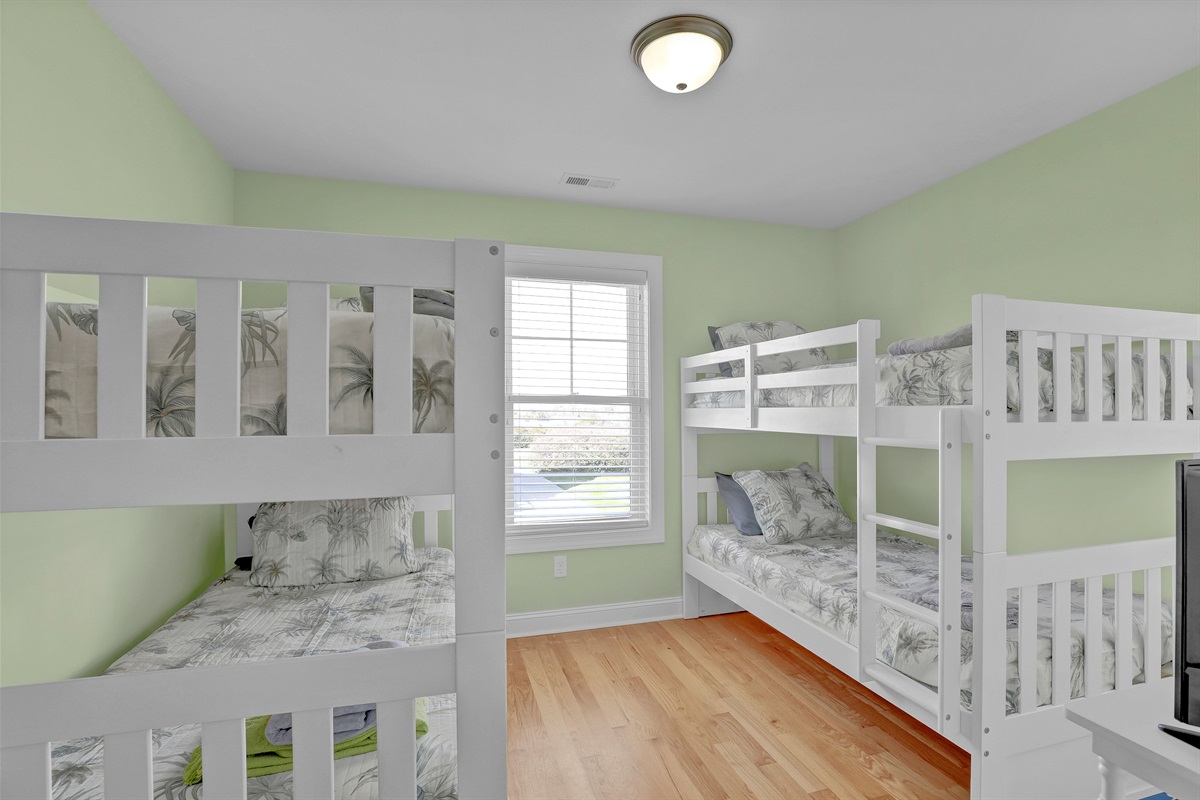 Bright and airy accommodations with plenty of space for the kids to "revel."