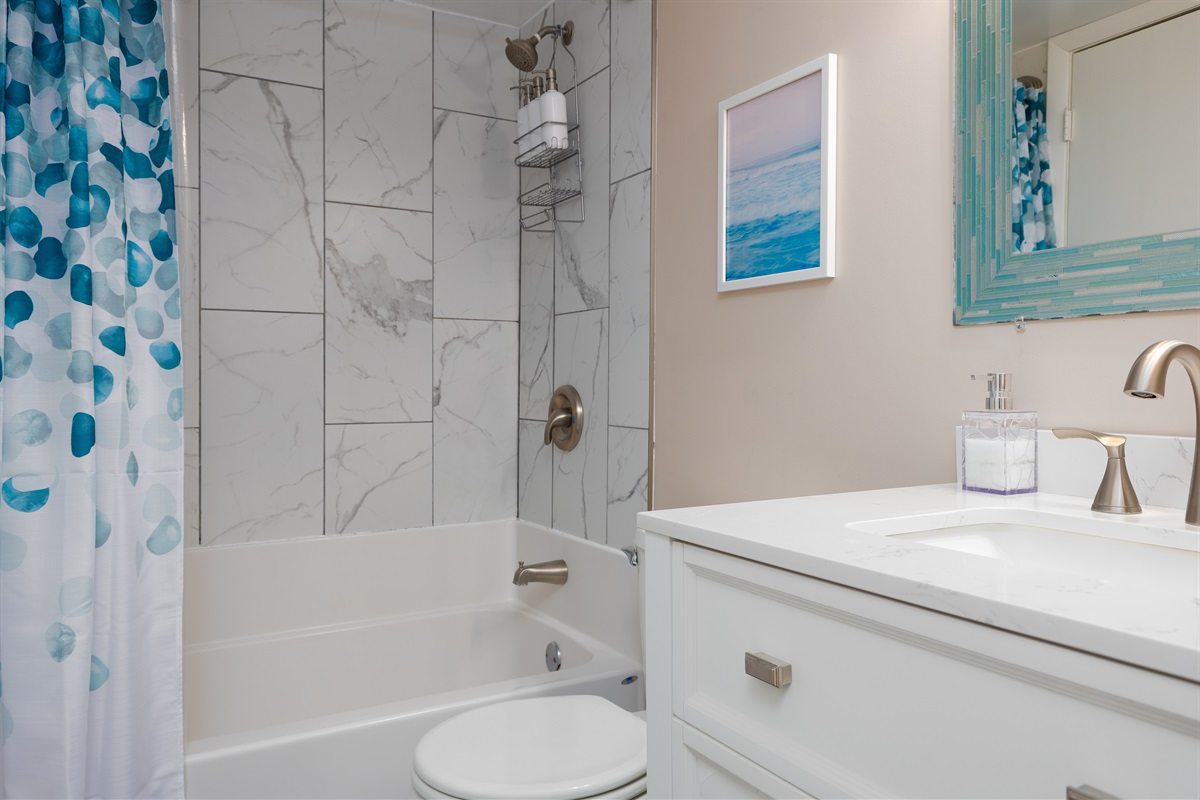 A modern bathroom with a clean aesthetic