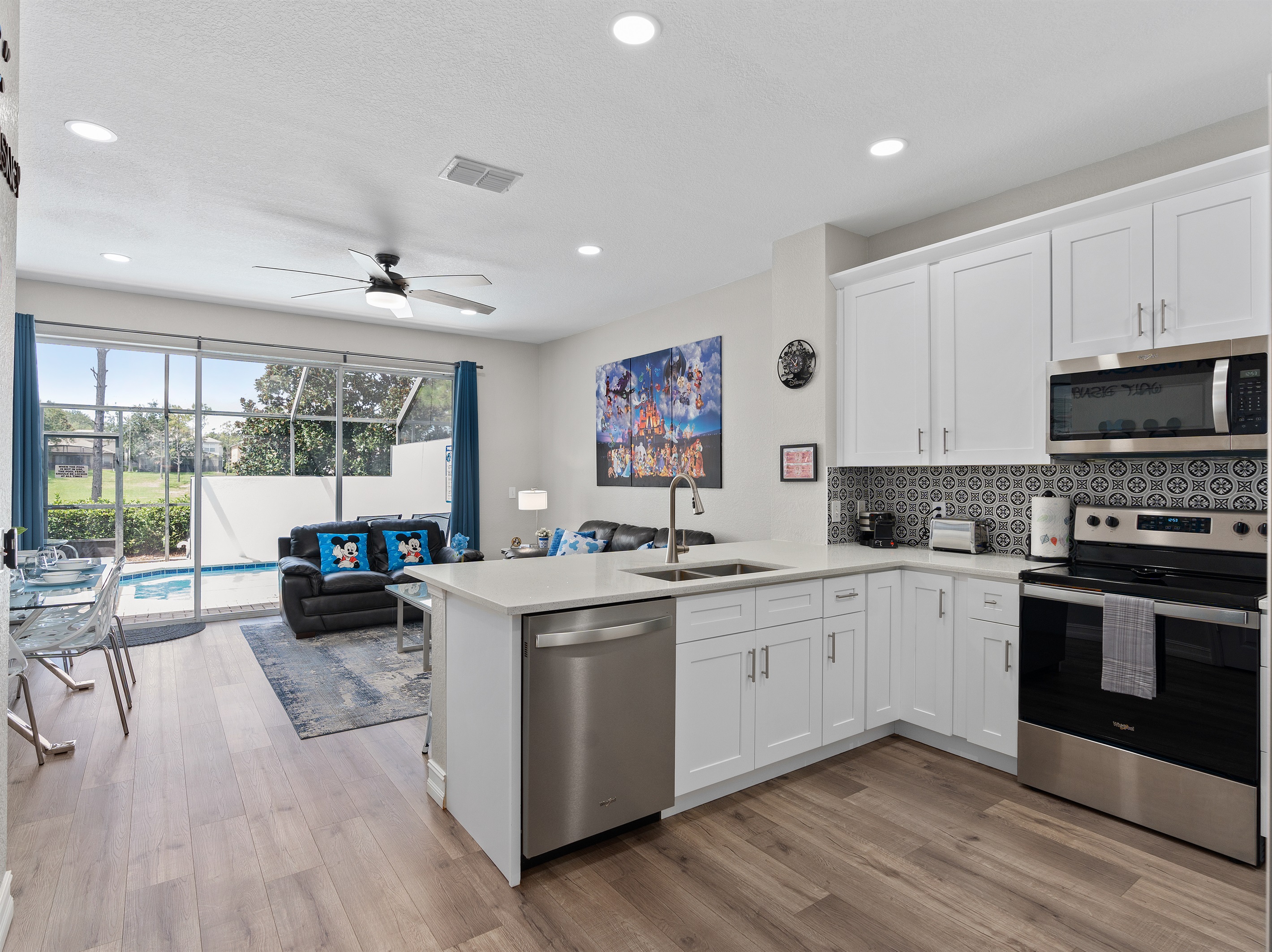 Open Concept with New Cabinets and Appliances