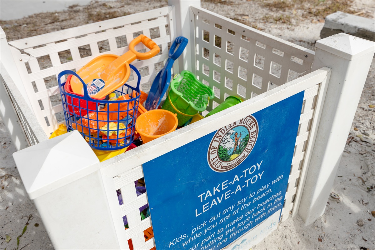 Take a beach toy, Leave a beach toy!