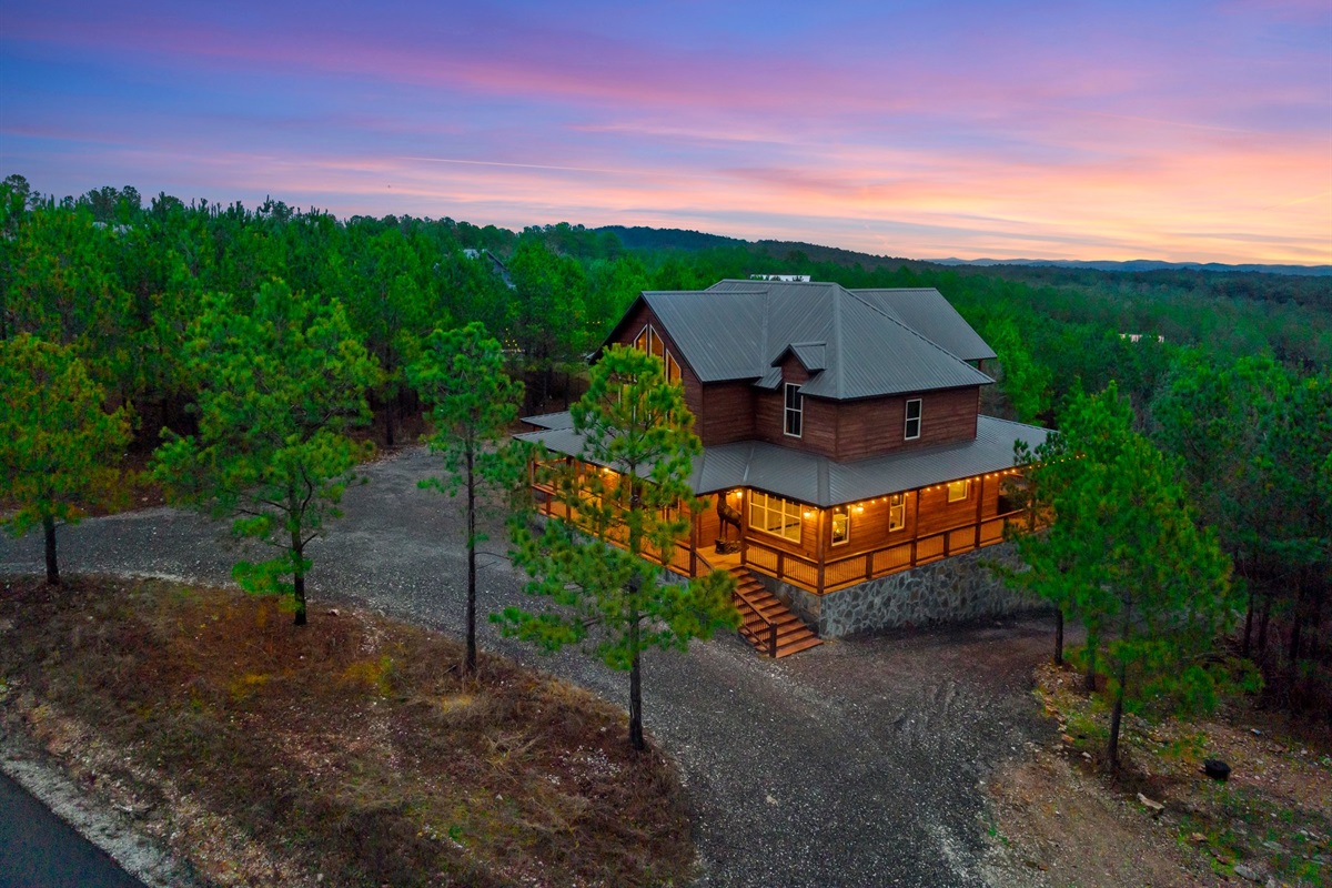 This cabin provides some of the best views in  Hochatown!