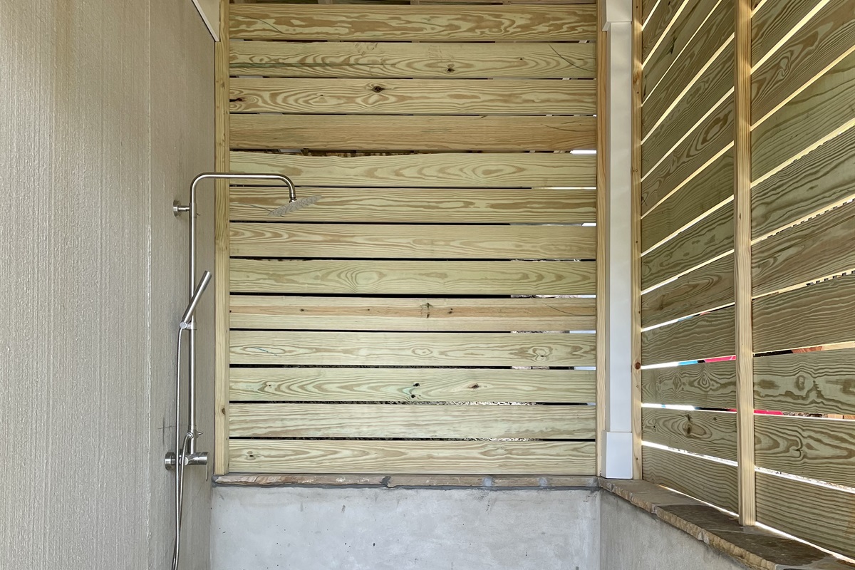 Private spa-like outdoor shower