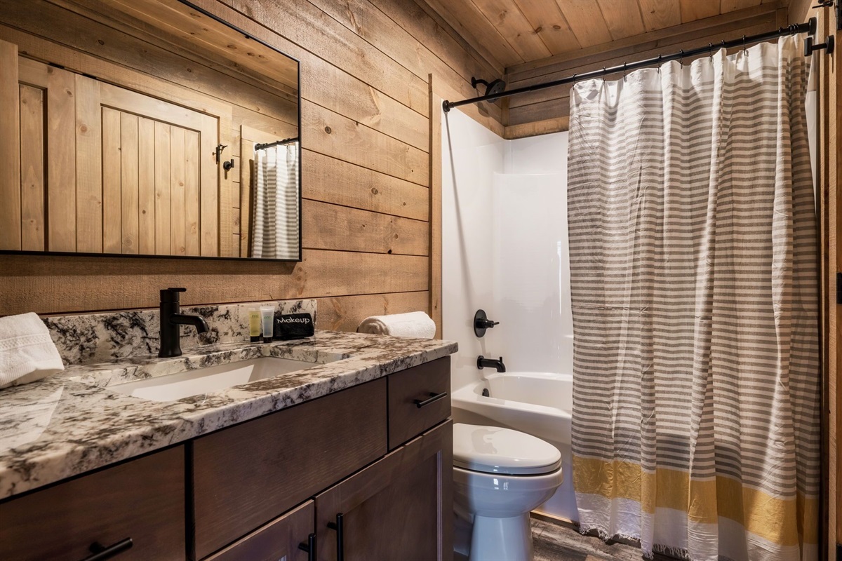 A tub/shower combo just for the bunk room!