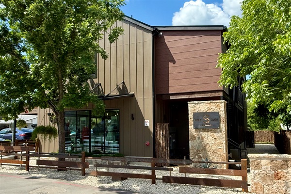 Gaines Ranch on the Square &mdash; five newly built modern-Western suites in one boutique building, right on Wimberley Square.