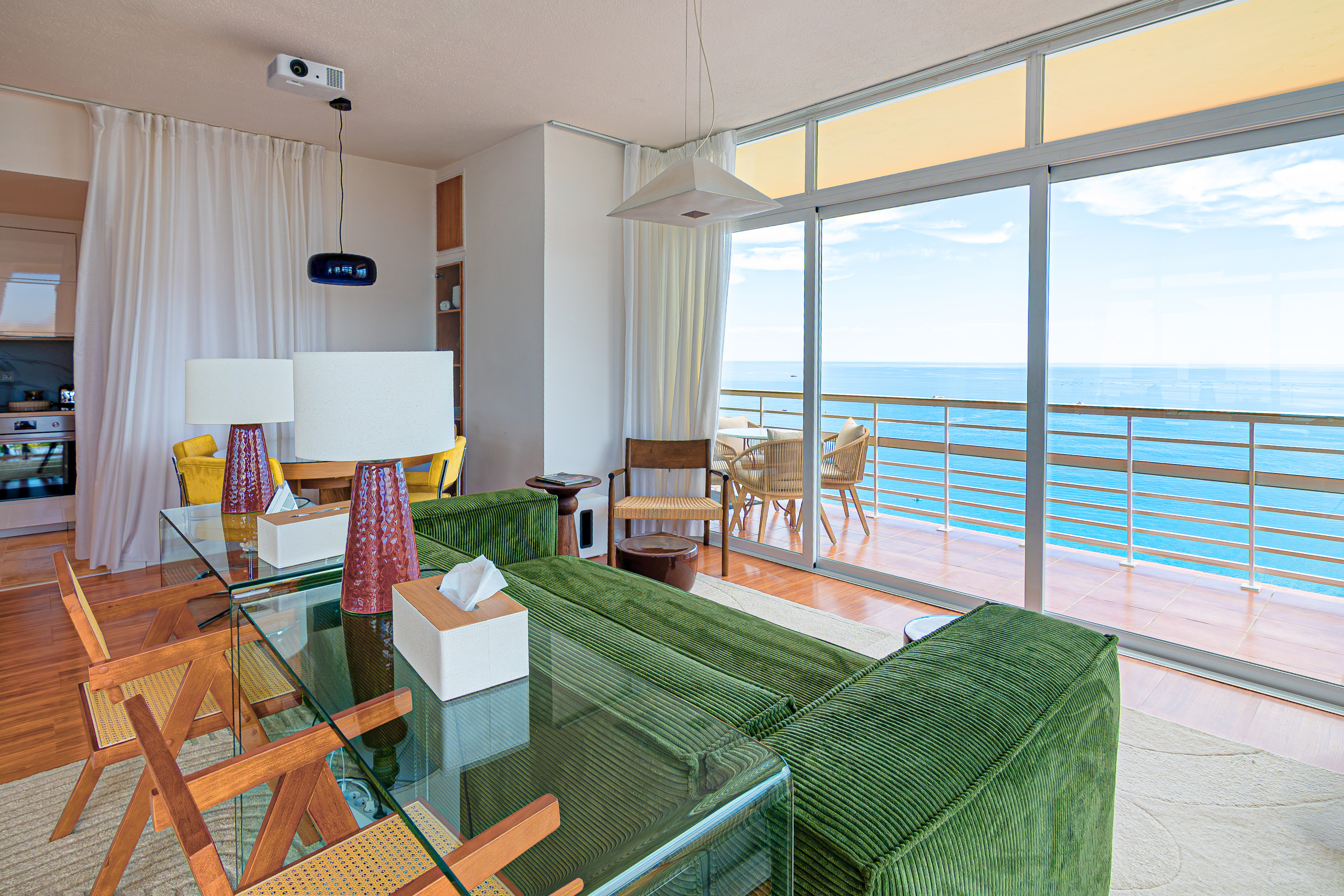 Panoramic Mediterranean views from the living room