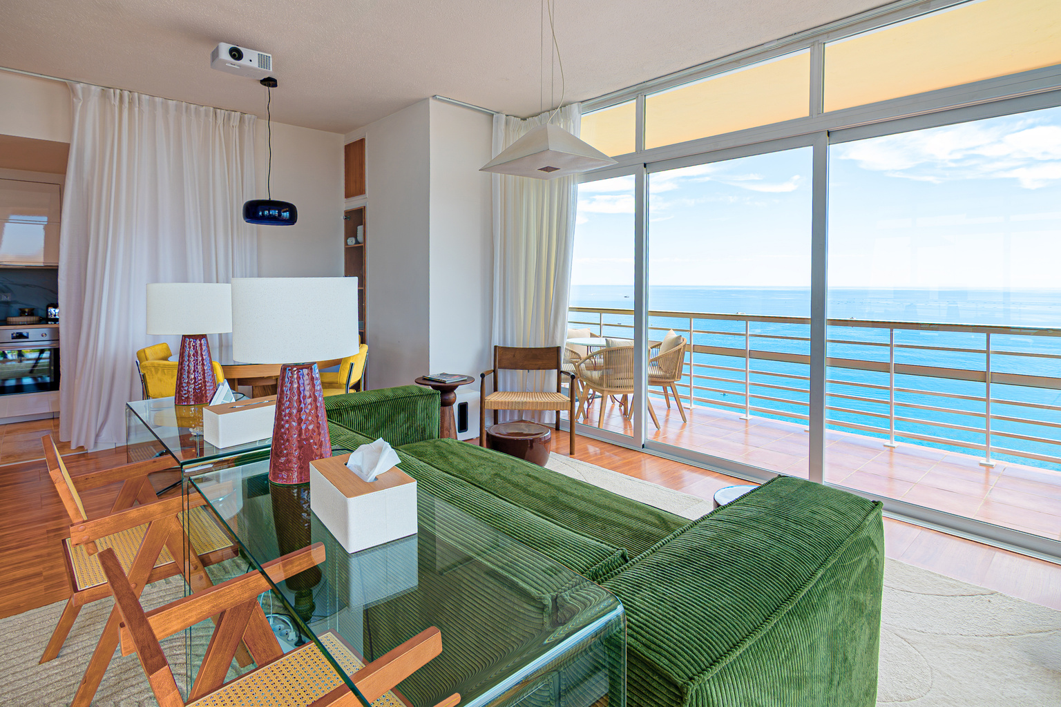 Panoramic Mediterranean views from the living room