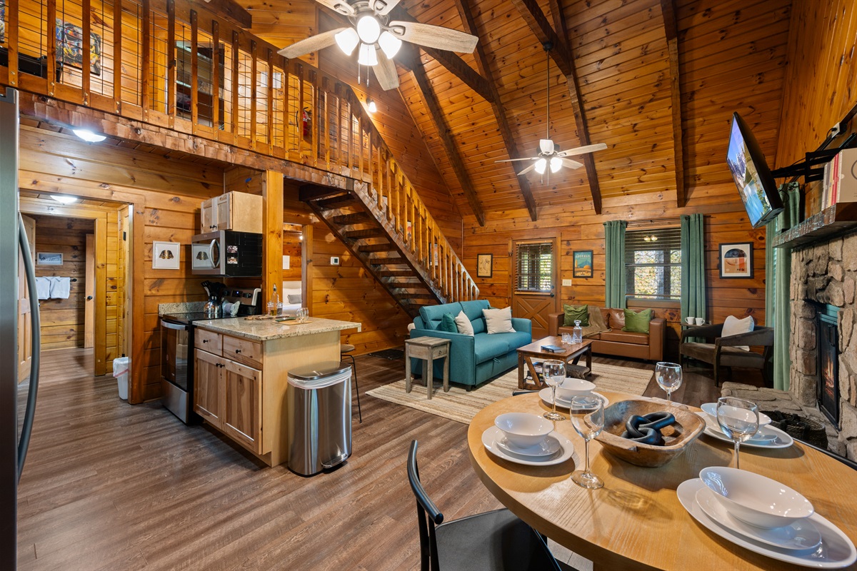 Living room with a pullout sofa bed