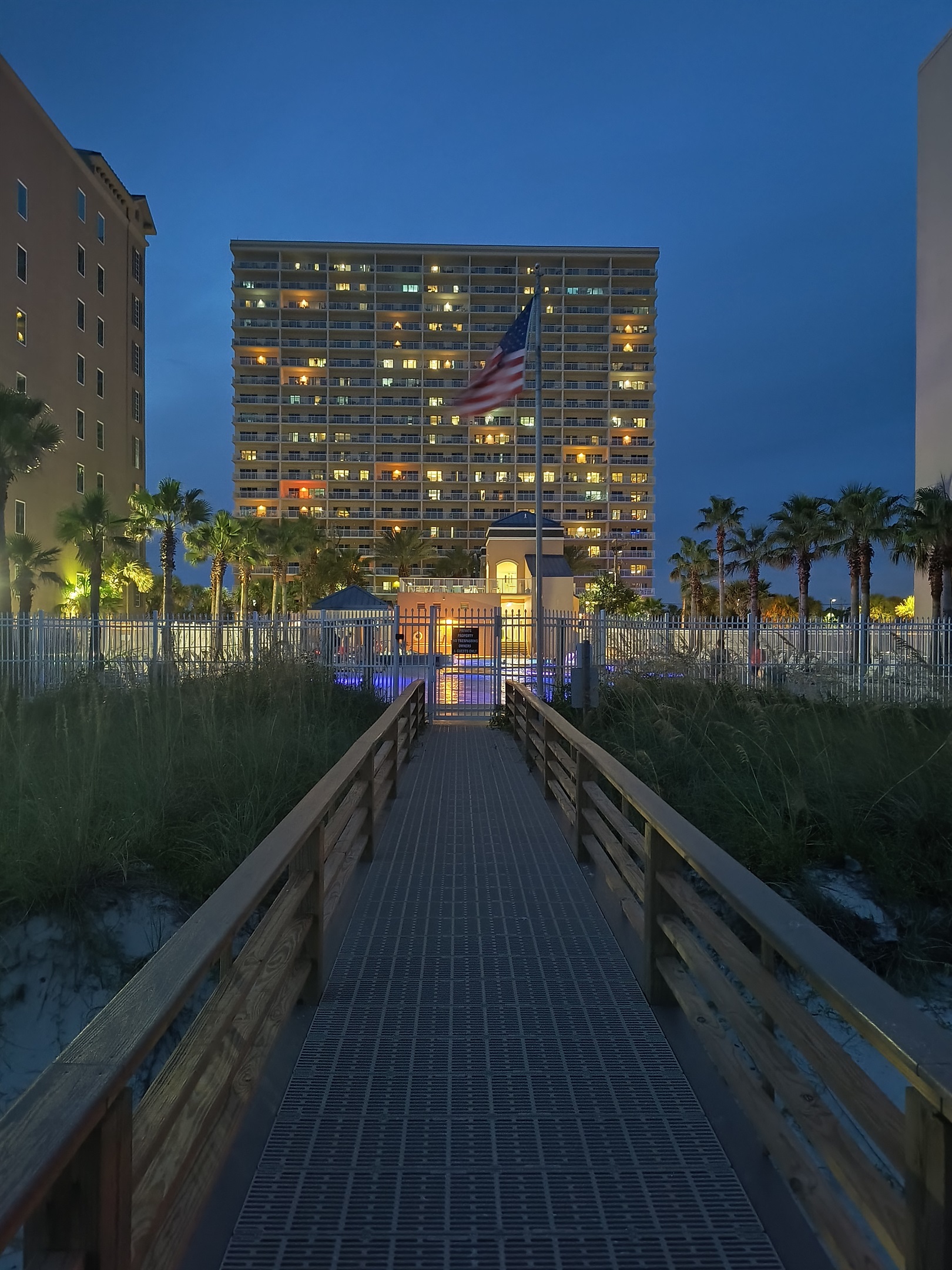 Building from Beach Boardwalk