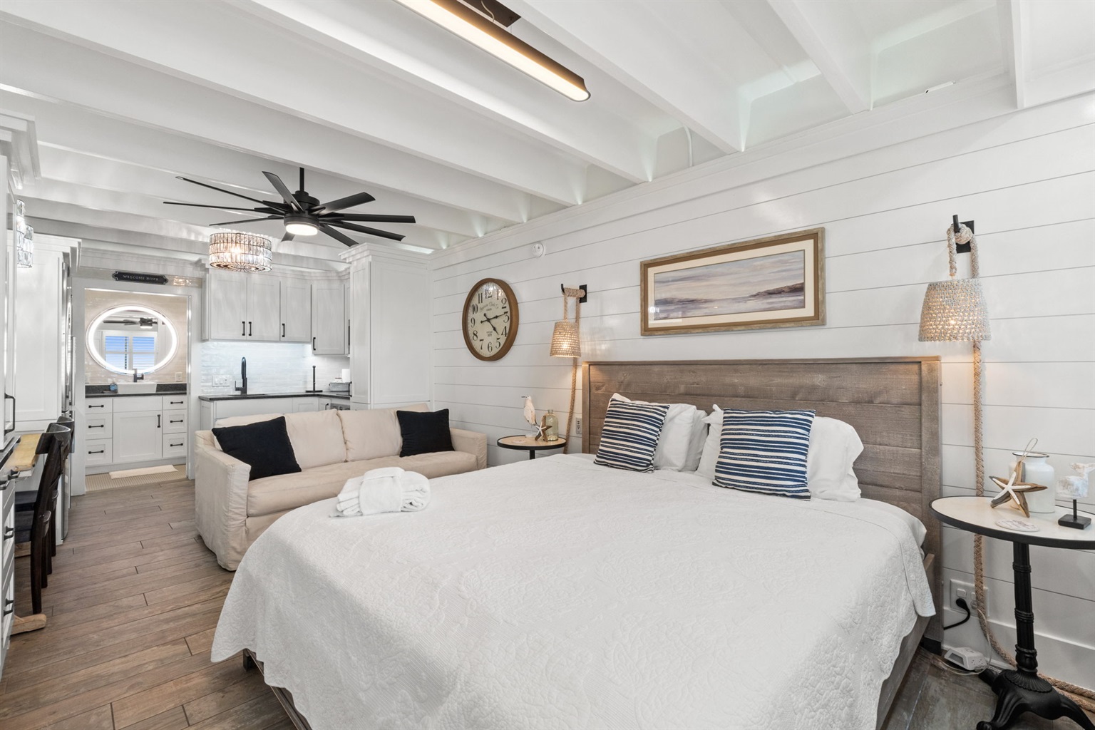 Queen Bed with Queen Sleeper Sofa