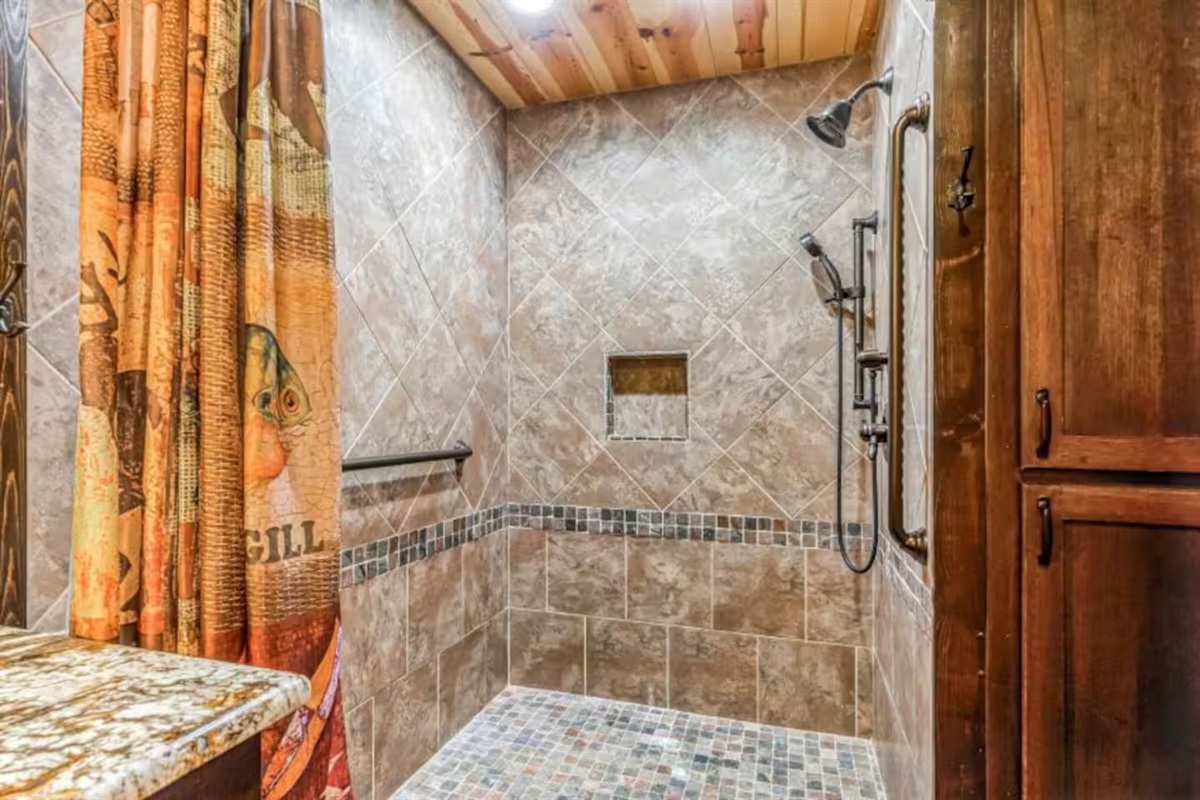 Bright, spacious showers perfect for a soothing rinse after outdoor fun.