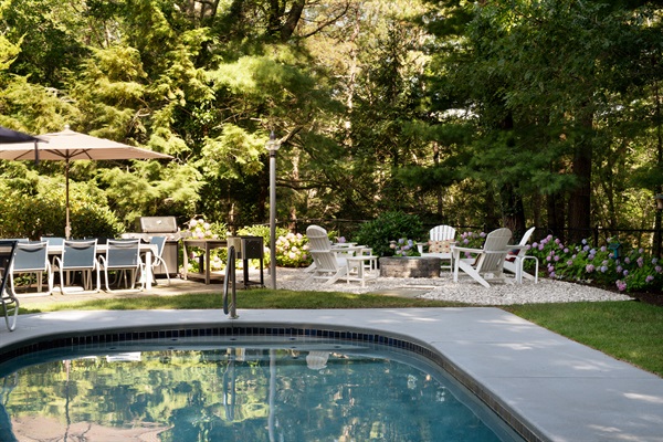 Take a dip in the heated seasonal pool for year-round enjoyment.