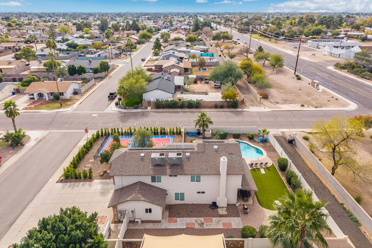 Set against the Arizona skyline, this backyard has it all.