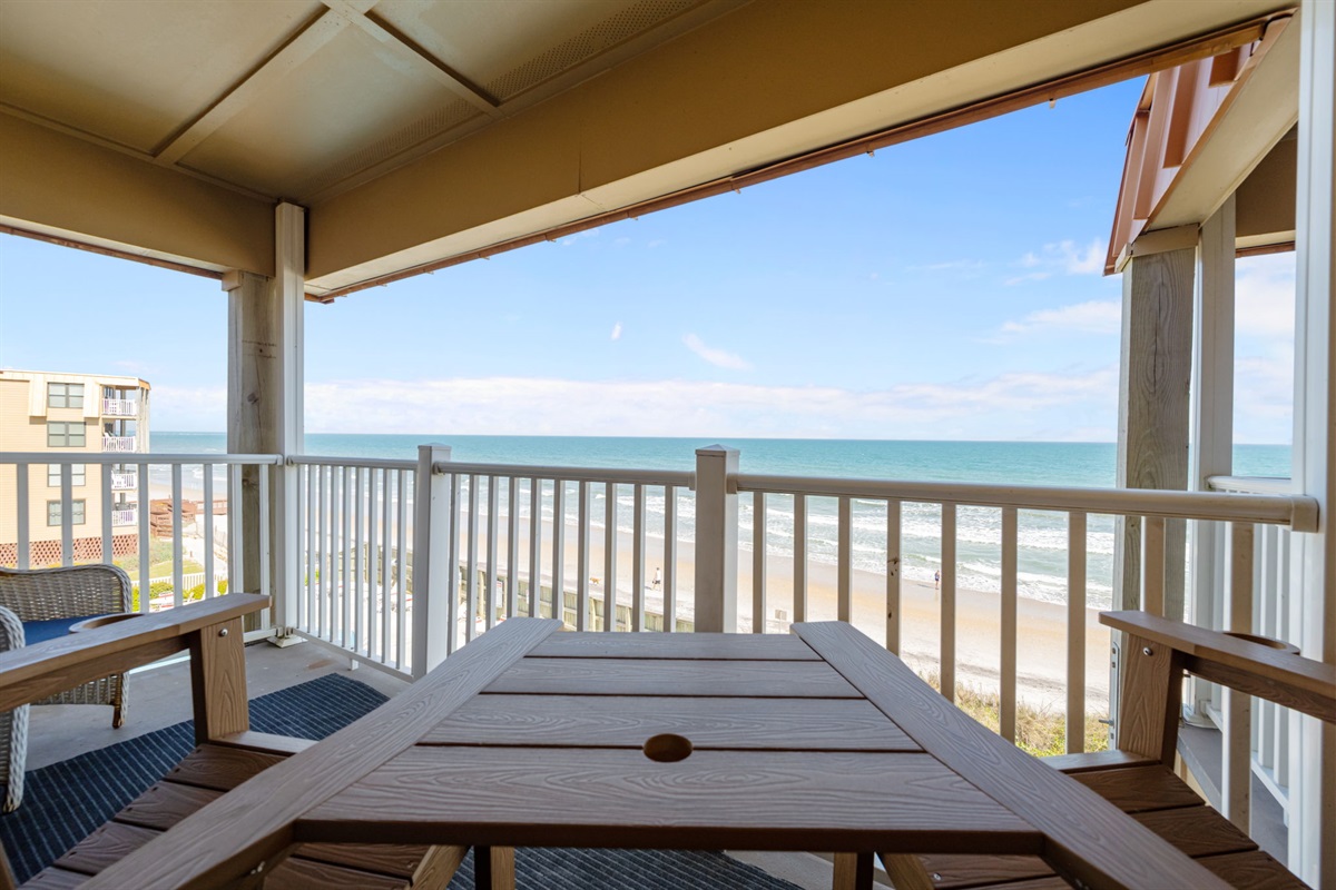 Wake up to uninterrupted ocean views from your private balcony at Skytide
