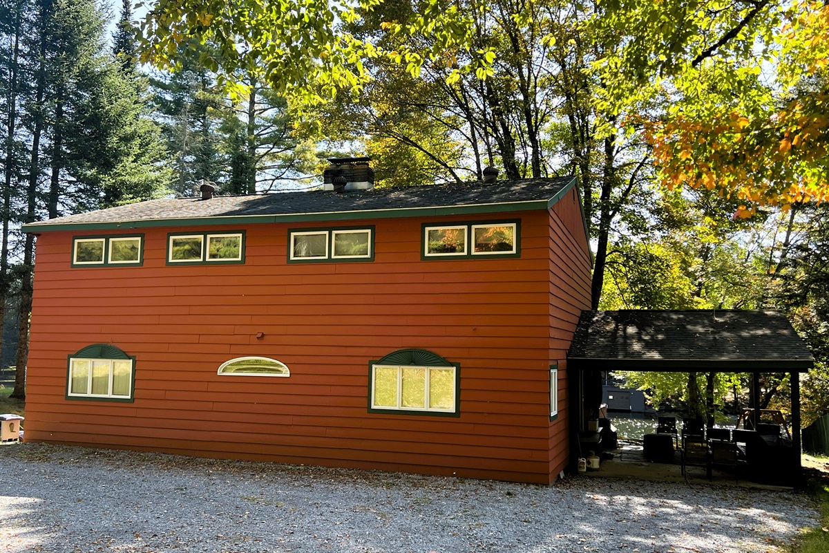 Back exterior with covered patio