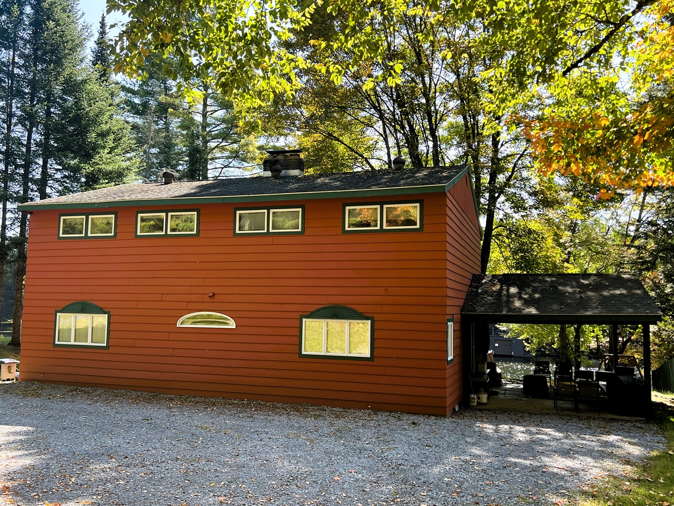 Back exterior with covered patio