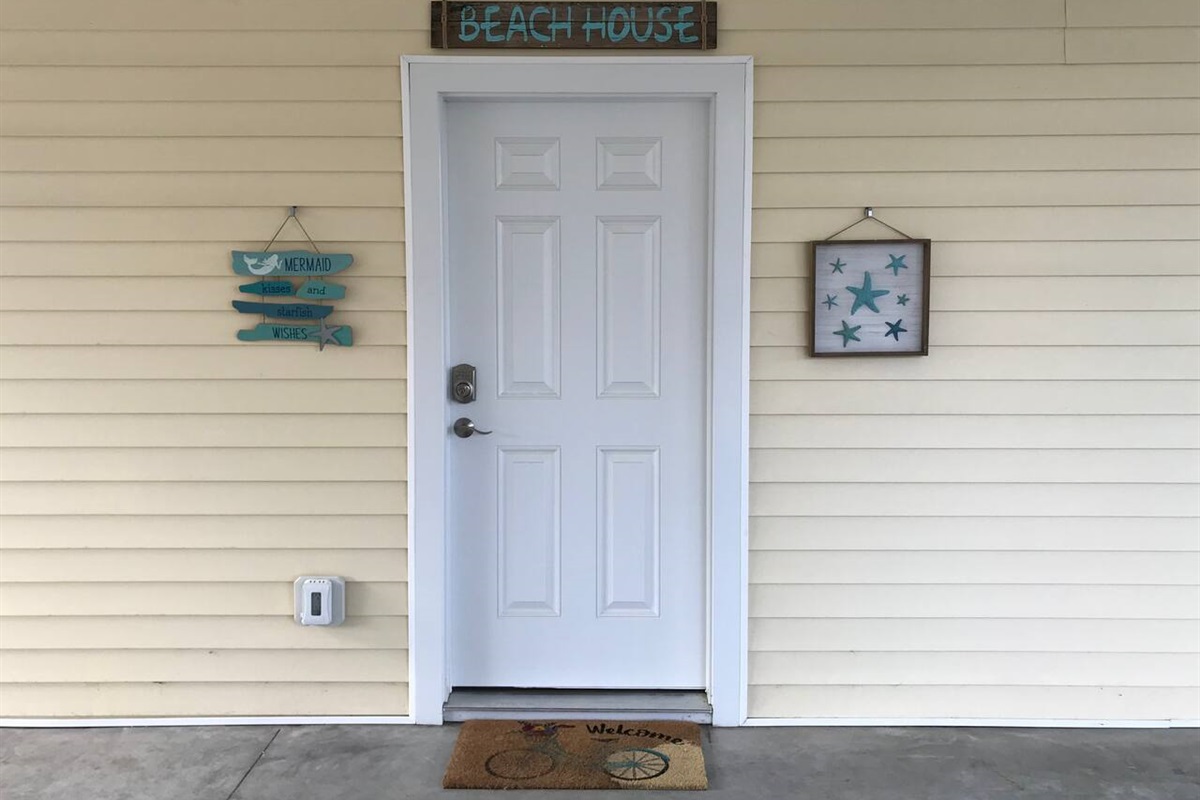 Entrance to private guest studio apartment.