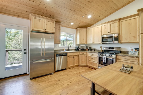 Dining space for shared meals, morning coffee, or planning your next adventure