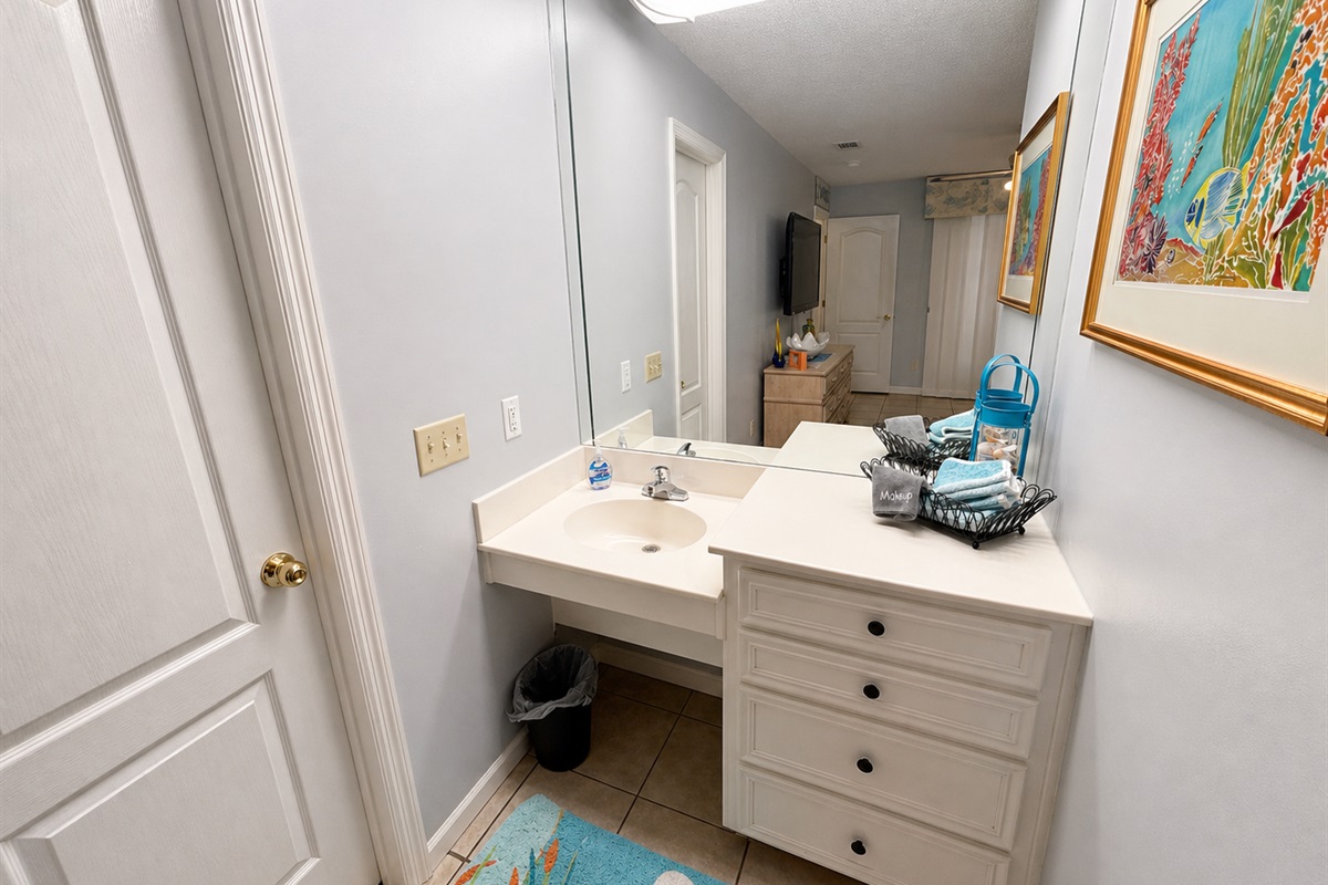 Vanity in the master bedroom