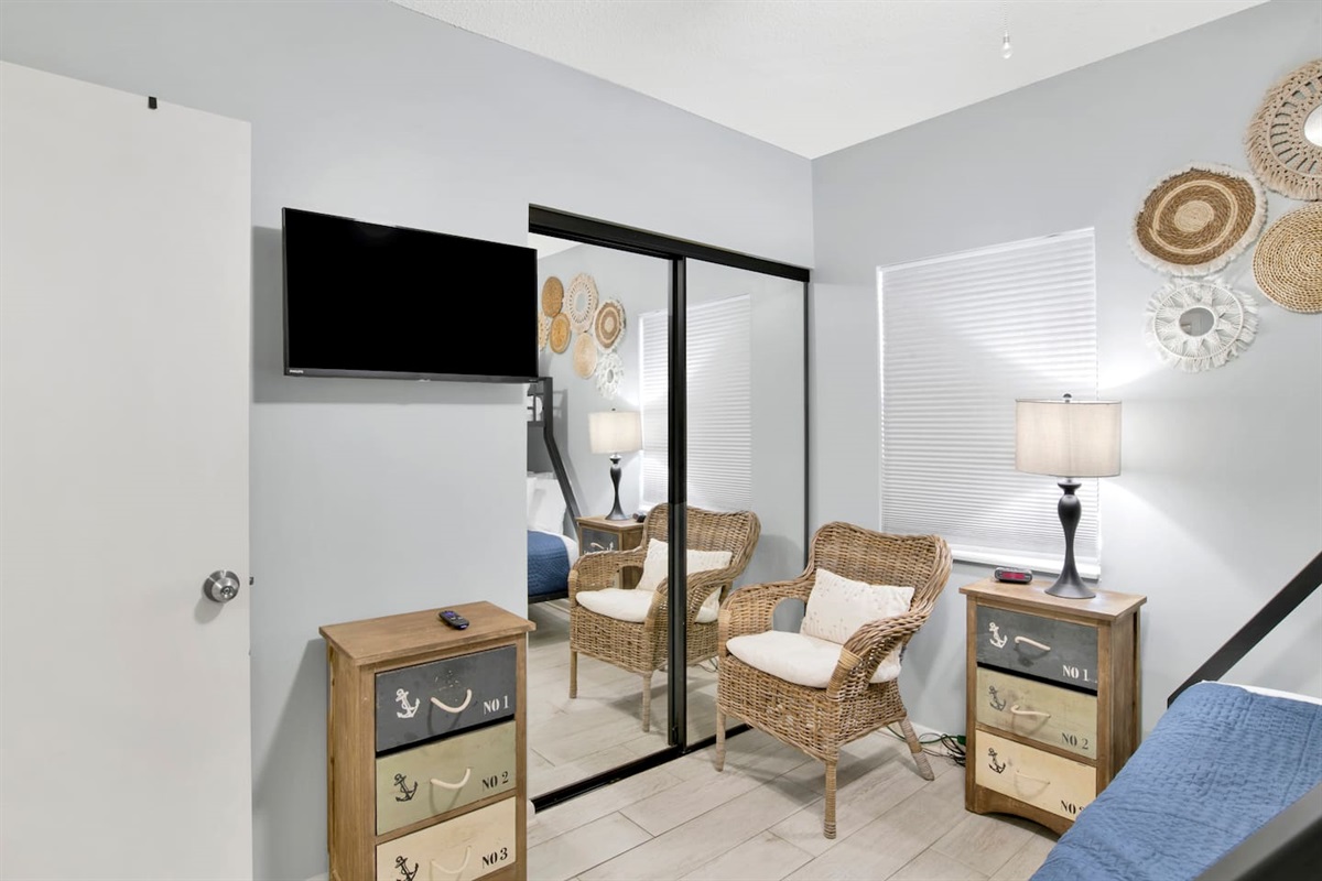 Plenty of closet space for getting your travel items out of the way.