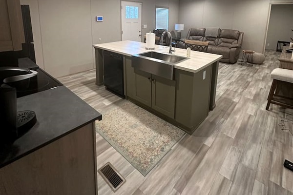 Kitchen open to living