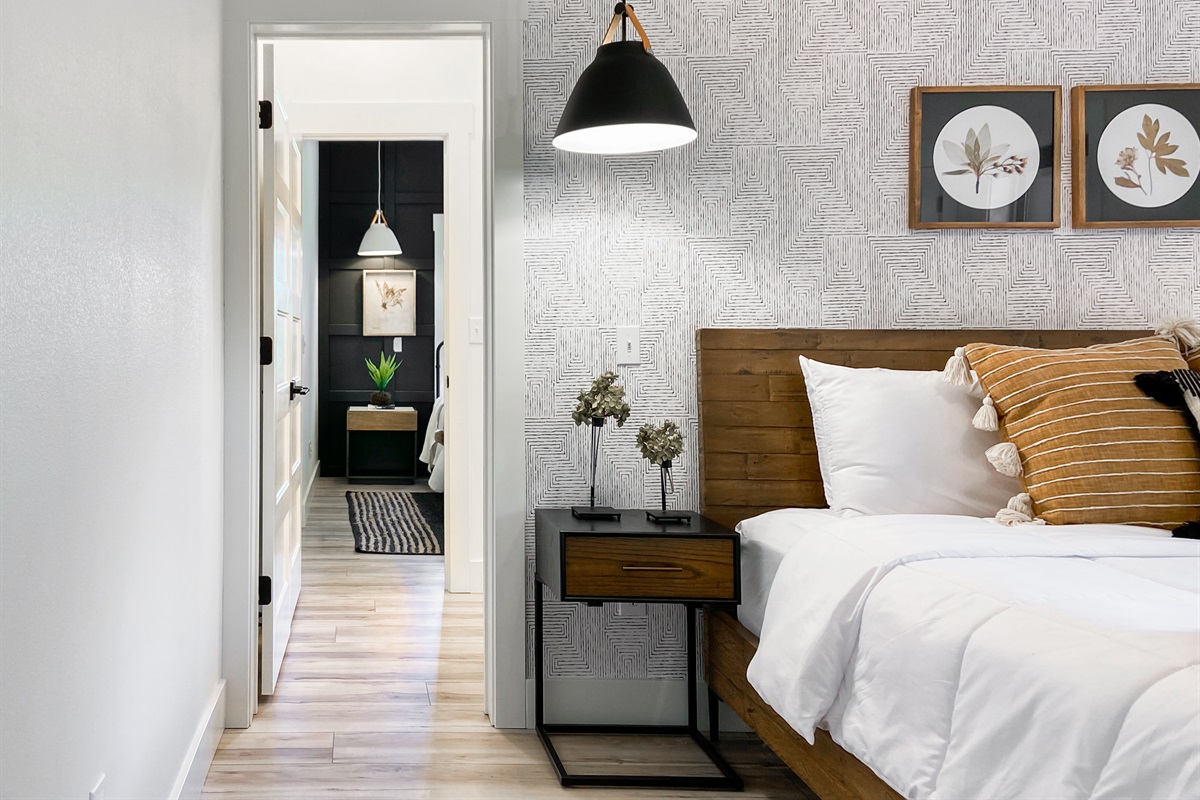 King #5 view through the Jack and Jill bathroom into King #4