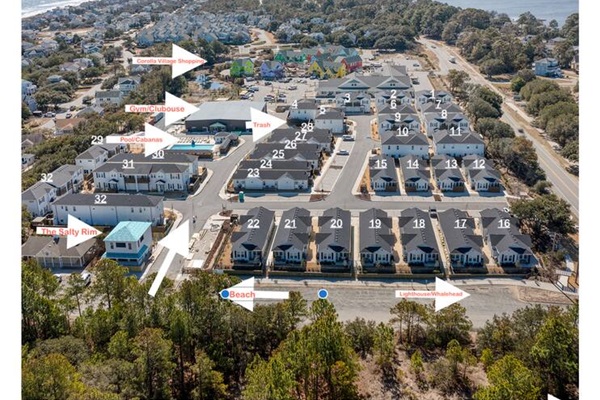 Unit and amenities location