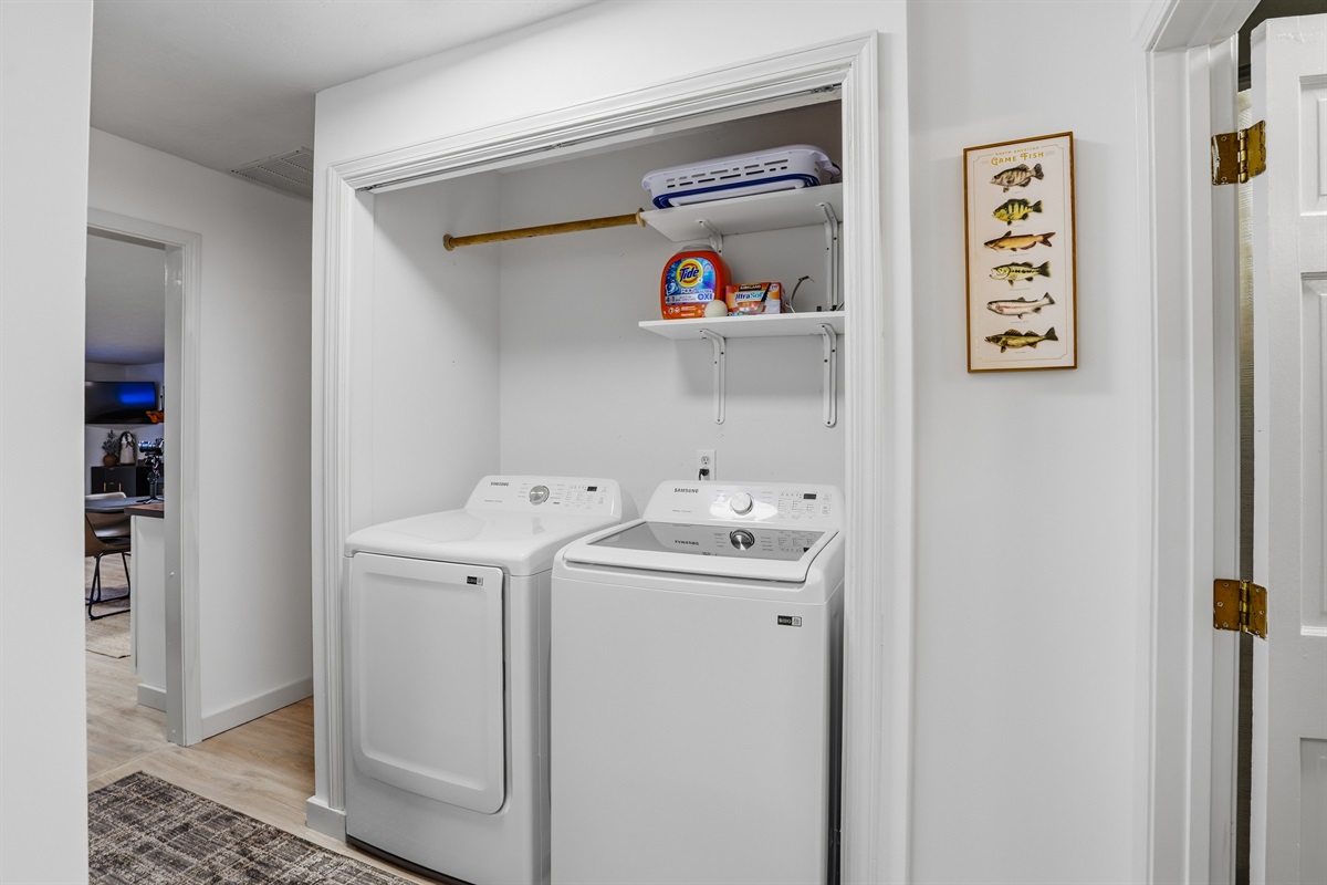 Laundry essentials included for a stress-free trip