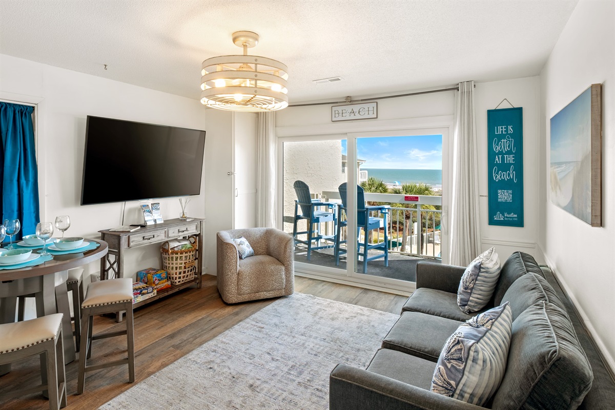 Ocean View from TV room Breakers 324 Hilton Head SC 