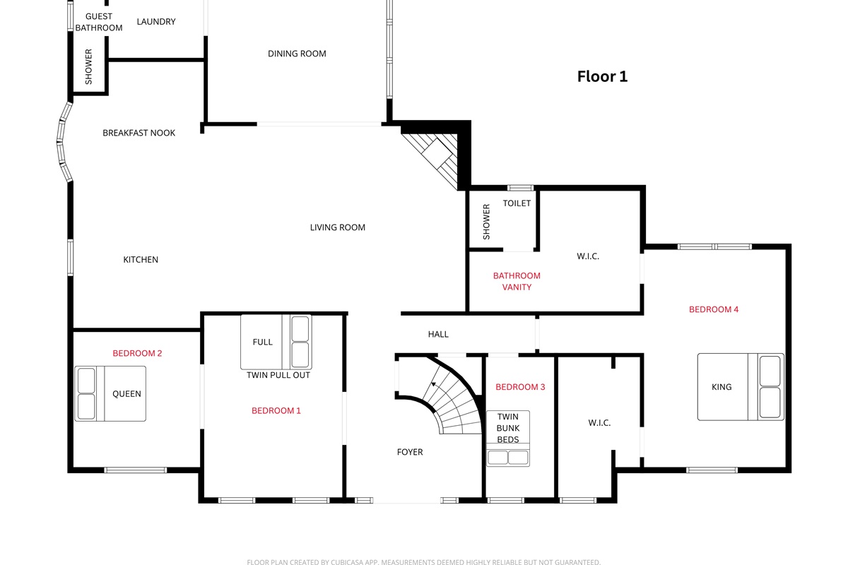 Floorplan for First Floor
