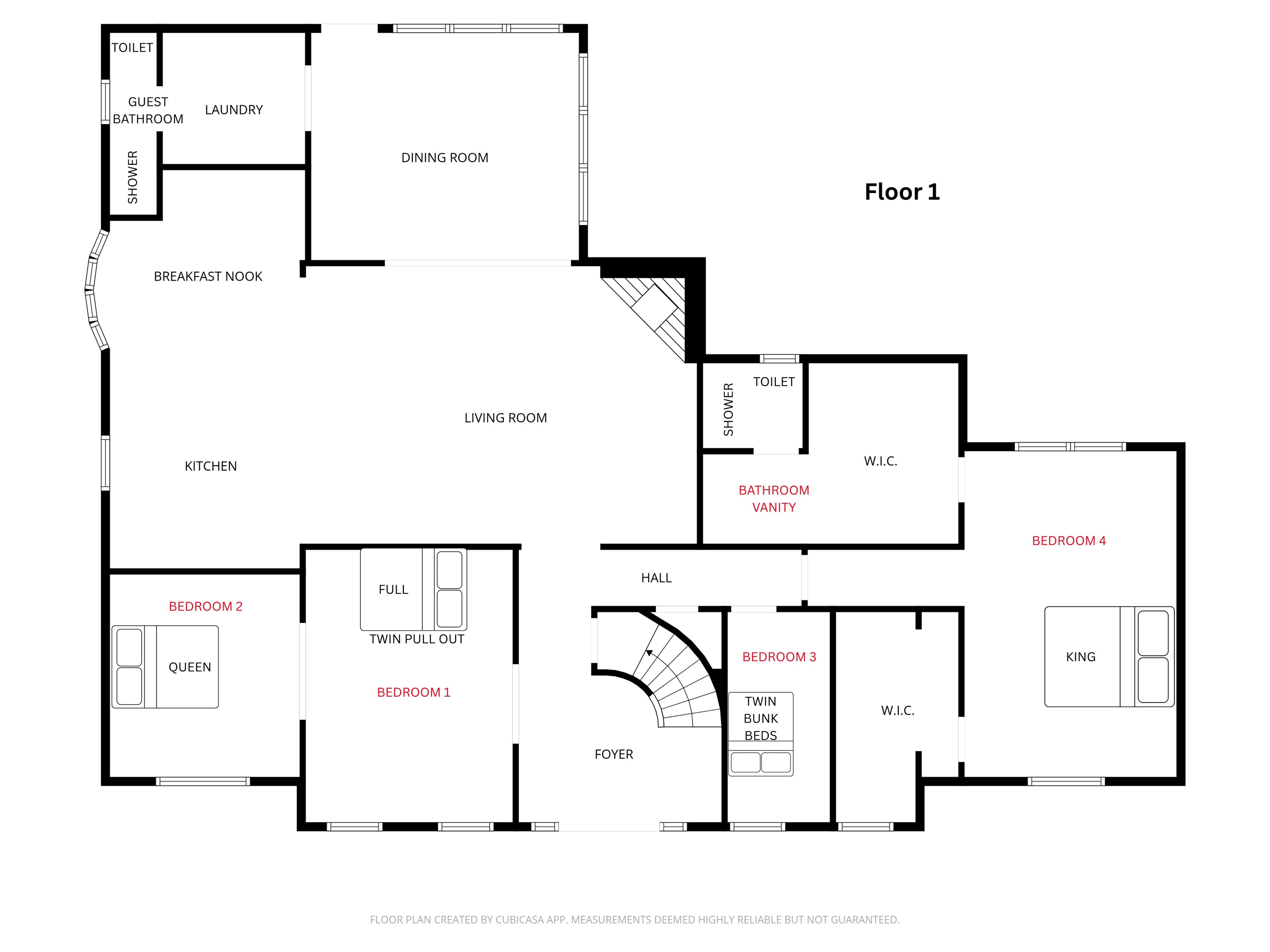 Floorplan for First Floor