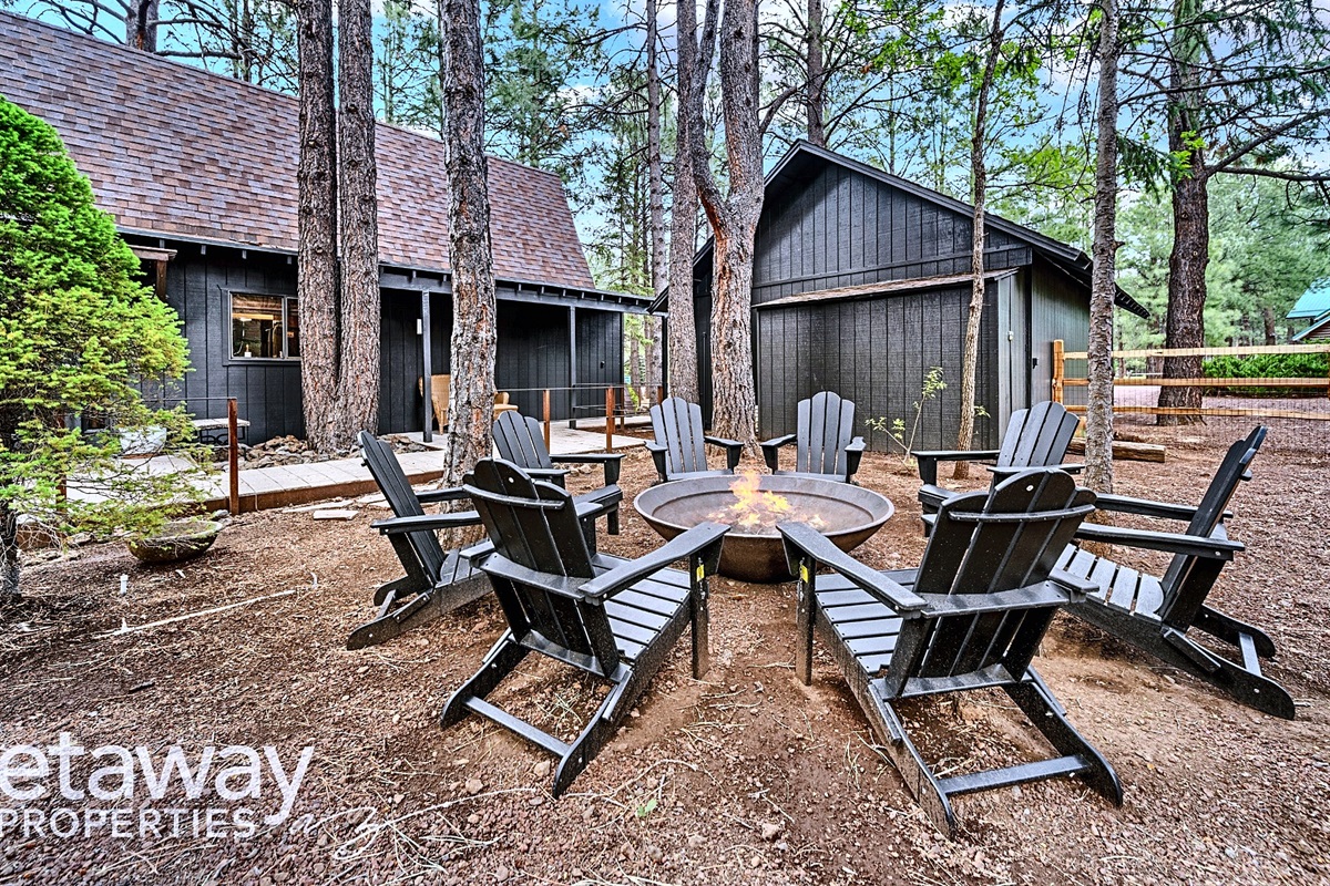 Gather around the fire pit for s’mores and stories