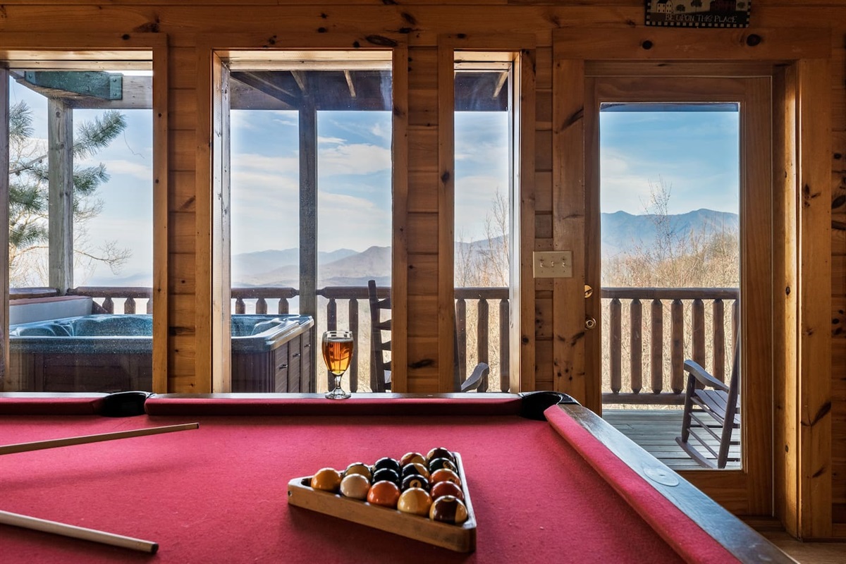 How about a game of pool with a view? 