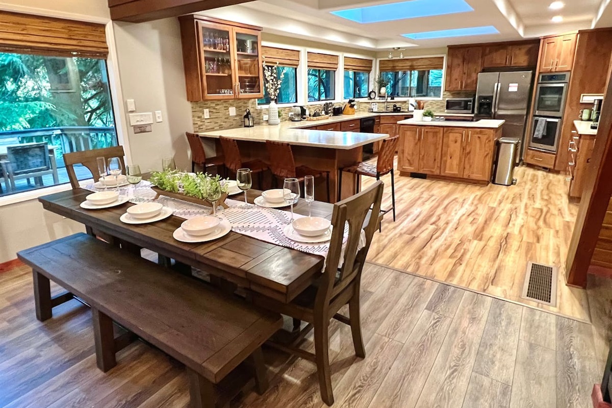 Main Floor Dining and Kitchen Area