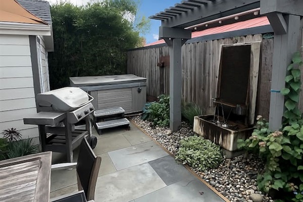Jacuzzi and BBQ grill
