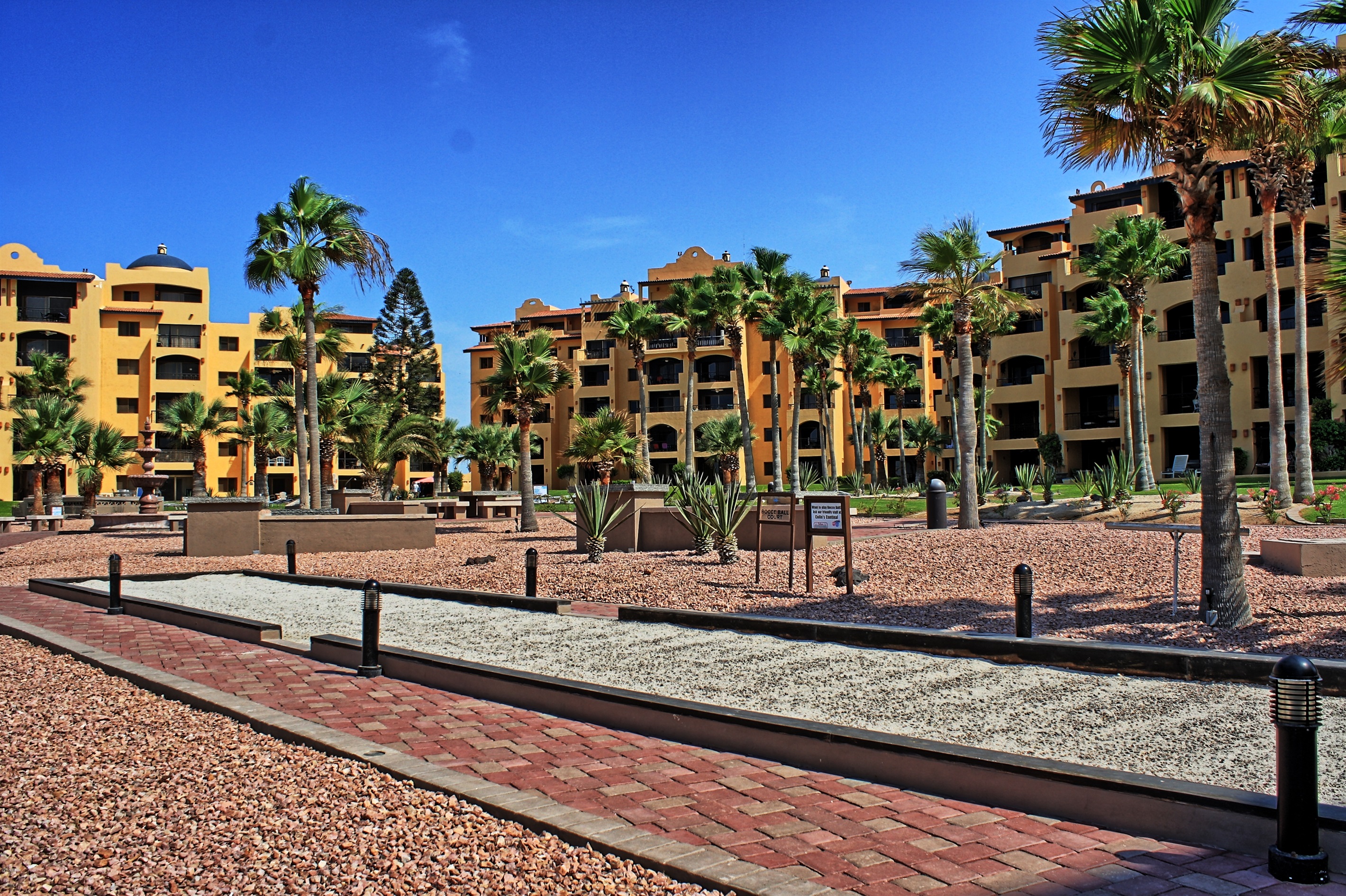 Bocce ball court. Ball set available at Colin's Cantina (on-site restaurant)