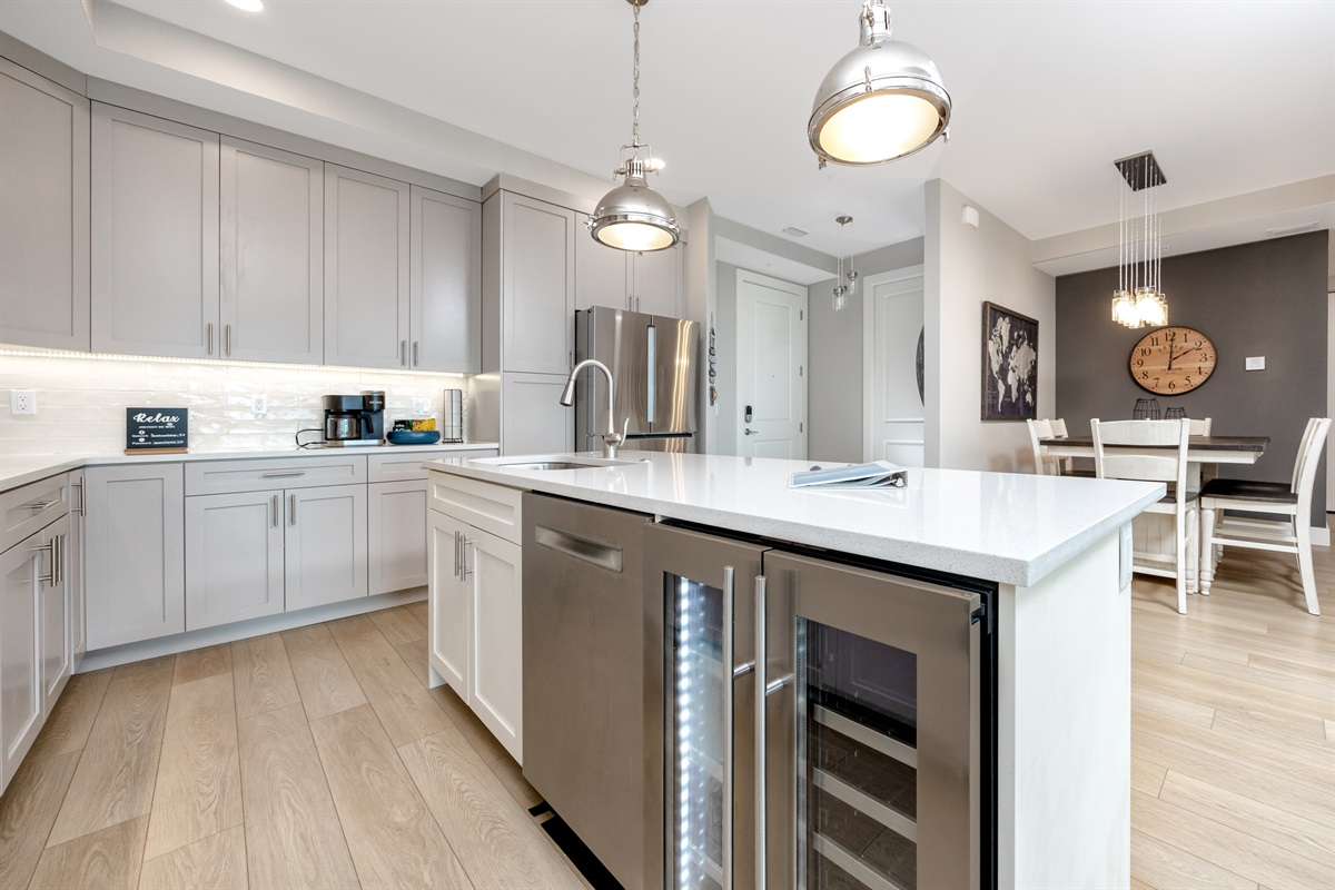 Dishwasher and Wine Fridge