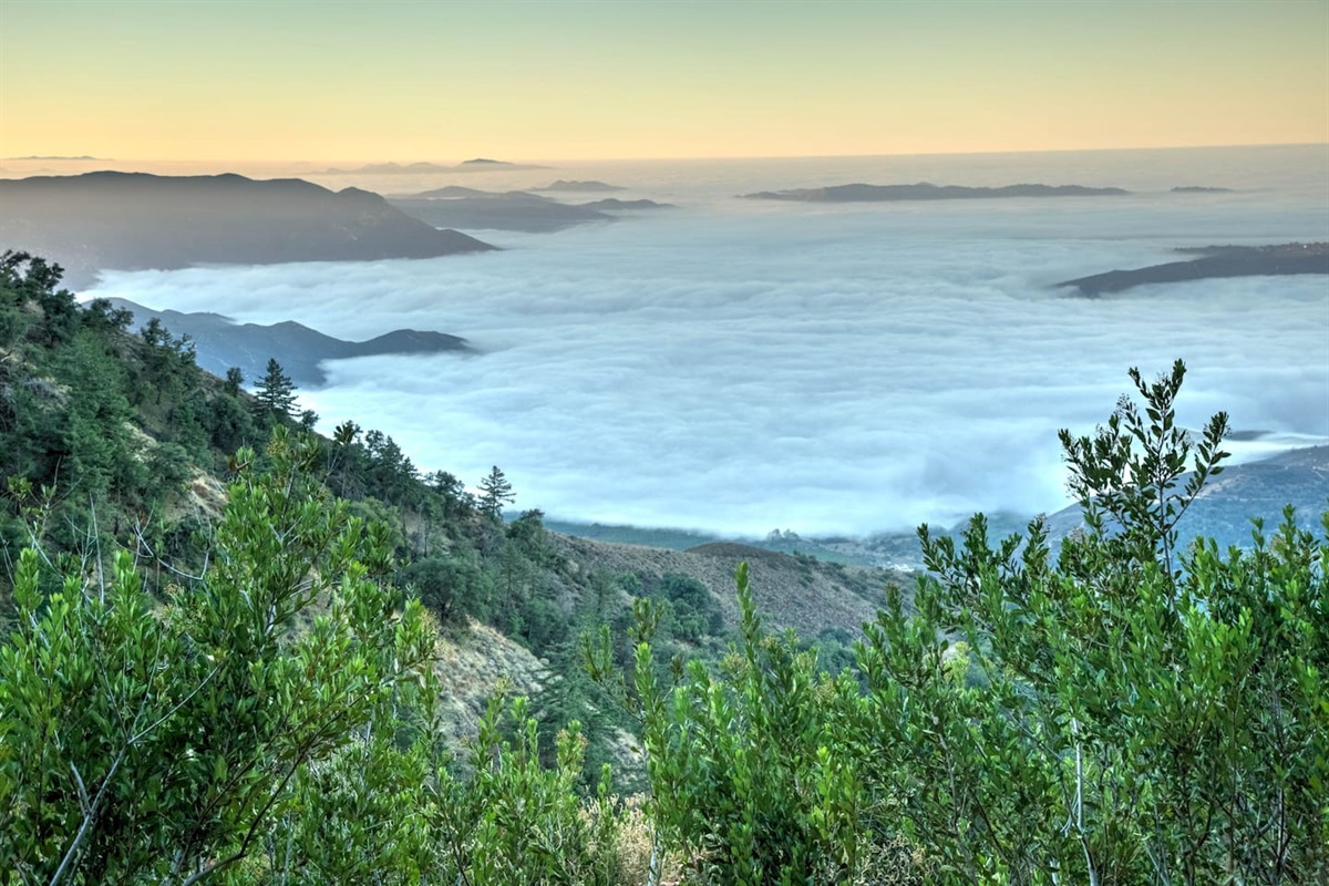 Clouds rising over the valley
