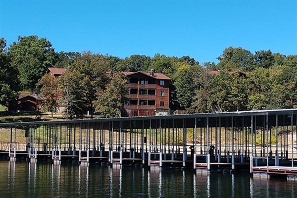 A view from the water of the back of the condo