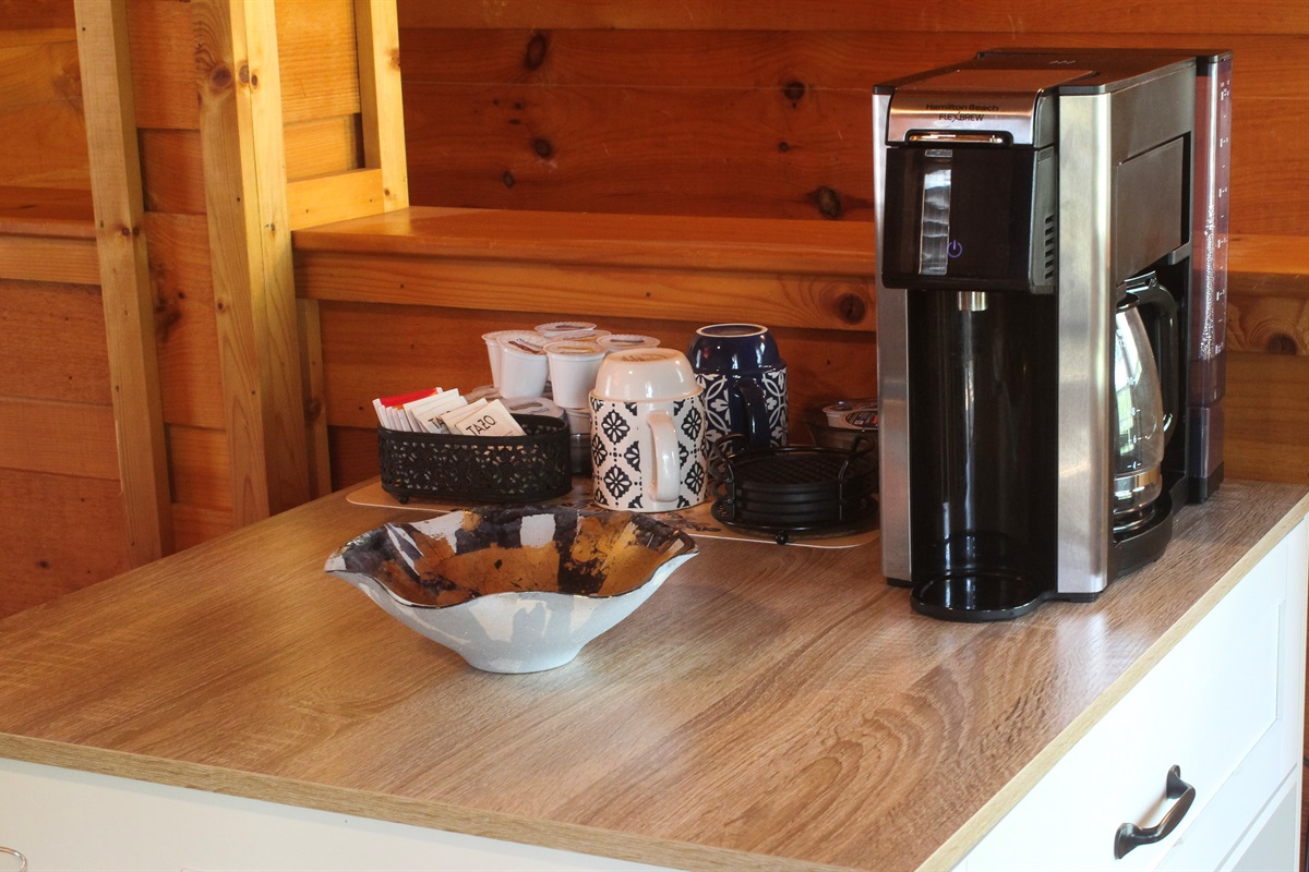 Morning coffee in the mountains
