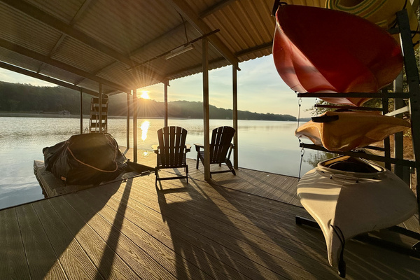 Beautiful peaceful sunrise from the dock on Lake Lanier!